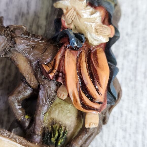 VTG Christmas Ornament Holy Family Flight From Egypt Nativity Resin Baby Jesus - Picture 6 of 16